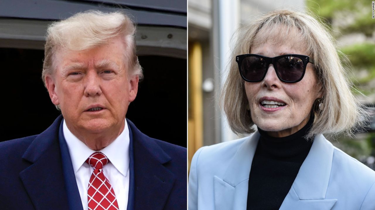 Former president Donald Trump and E. Jean Carroll