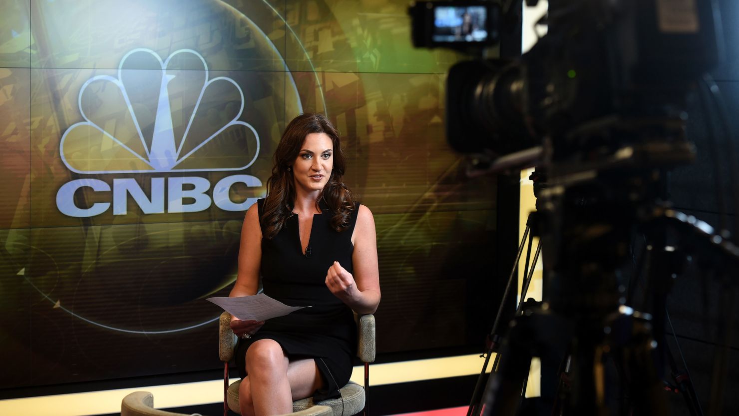 ABU DHABI, UNITED ARAB EMIRATES - APRIL 15:  CNBC's Middle East anchor Hadley Gamble at the new Middle East Headquarters Abu Dhabi Global Market on April 15, 2018 in Abu Dhabi, United Arab Emirates.  