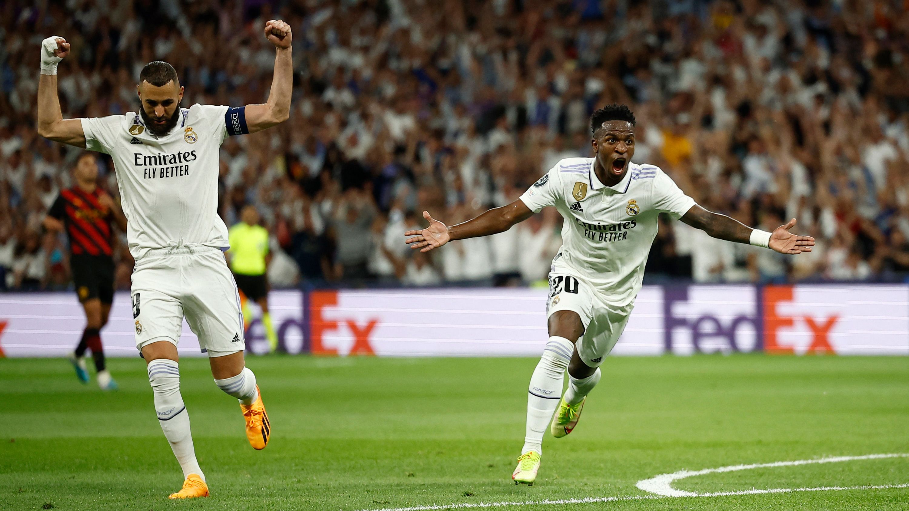 Real Madrid vs Manchester City: Stunning strikes from Vinícius Jr. and  Kevin De Bruyne leave semifinal tie finely balanced