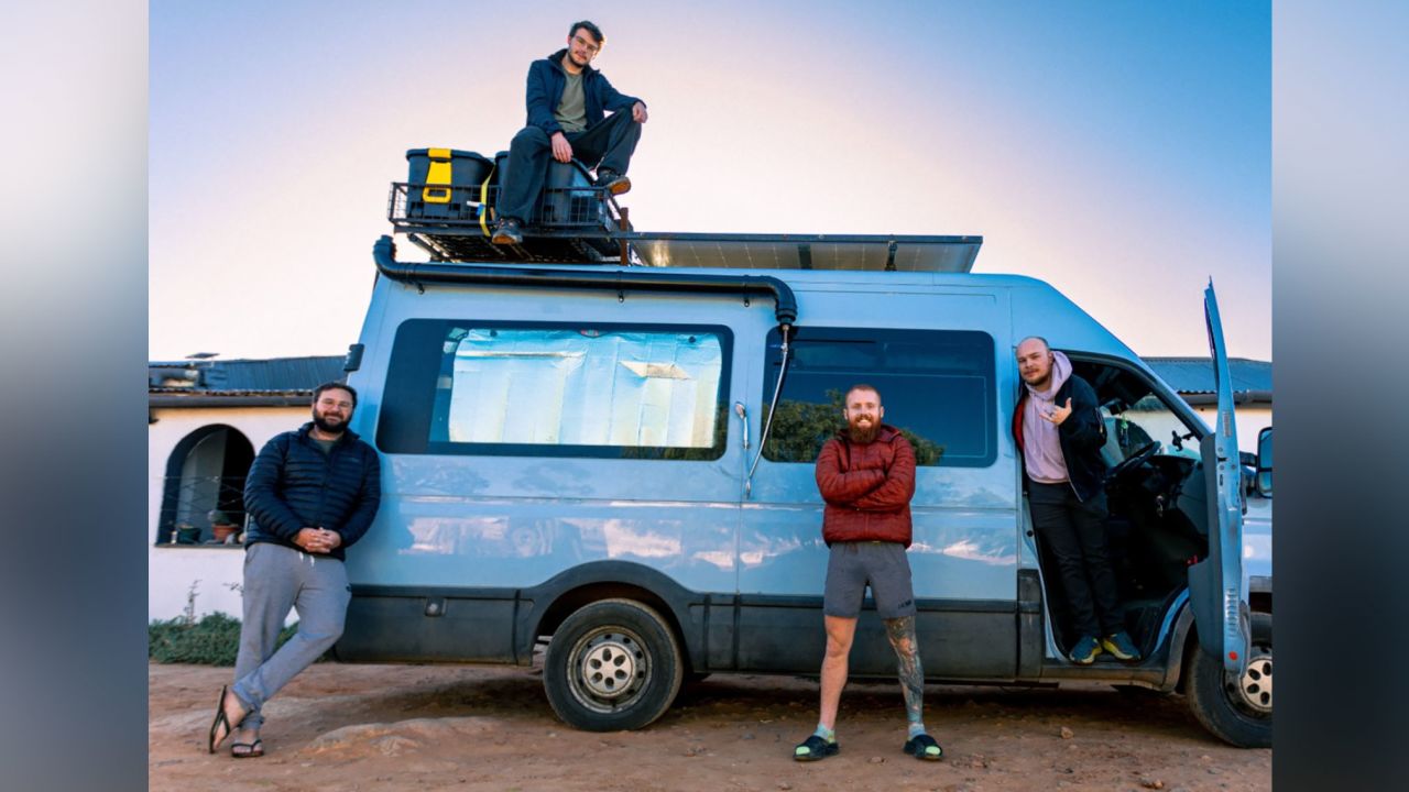 The small team that started the adventure in South Africa: (L-R) Jarred Karp, Stanley Gaskell, Russell Cook, Harrison Gallimore.