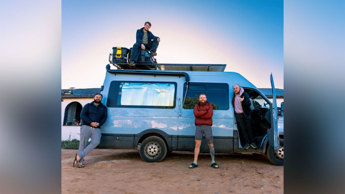 The small team that started the adventure in South Africa: (L-R) Jarred Karp, Stanley Gaskell, Russell Cook, Harrison Gallimore.
