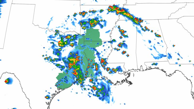 NextImg:A second day of soaking rains puts millions at risk of flash flooding in the South | CNN