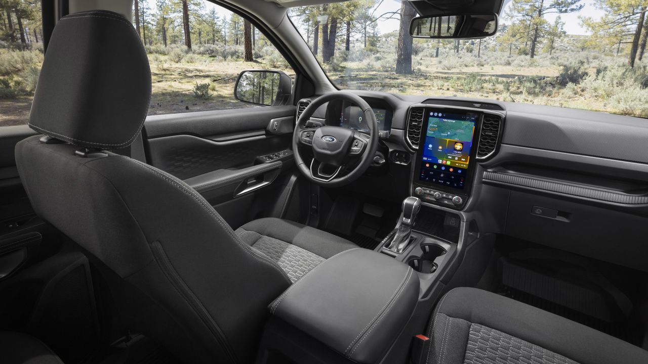 A 10-inch touch-screen is standard in the new Ranger but a 12-inch screen is also available.