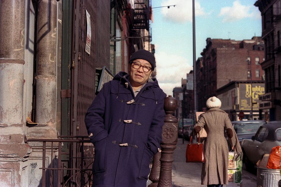 Alan's late father, pictured in front of an apartment building in New York's Chinatown.