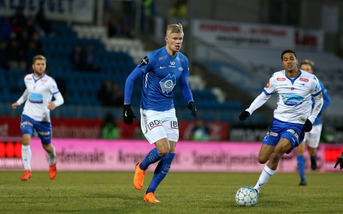 Haaland started his professional career at Molde in Norway. 