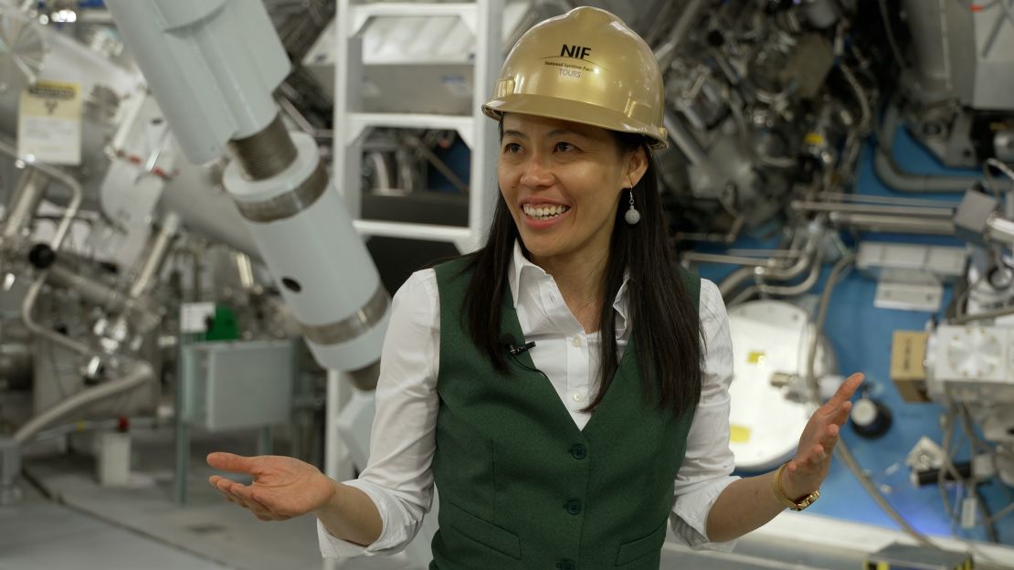 Tammy Ma speaks at the Lawrence Livermore National Laboratory on May 9.