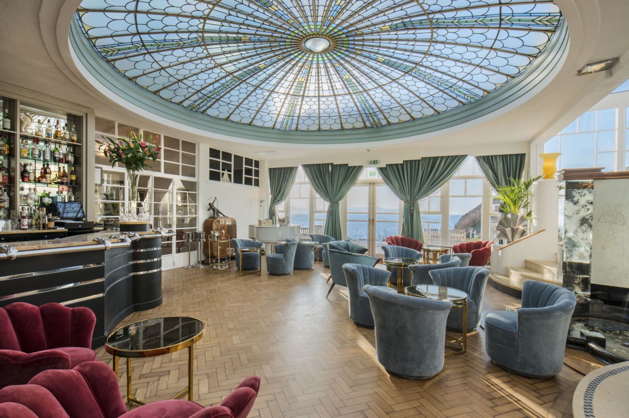 The hotel's Palm Court Bar 