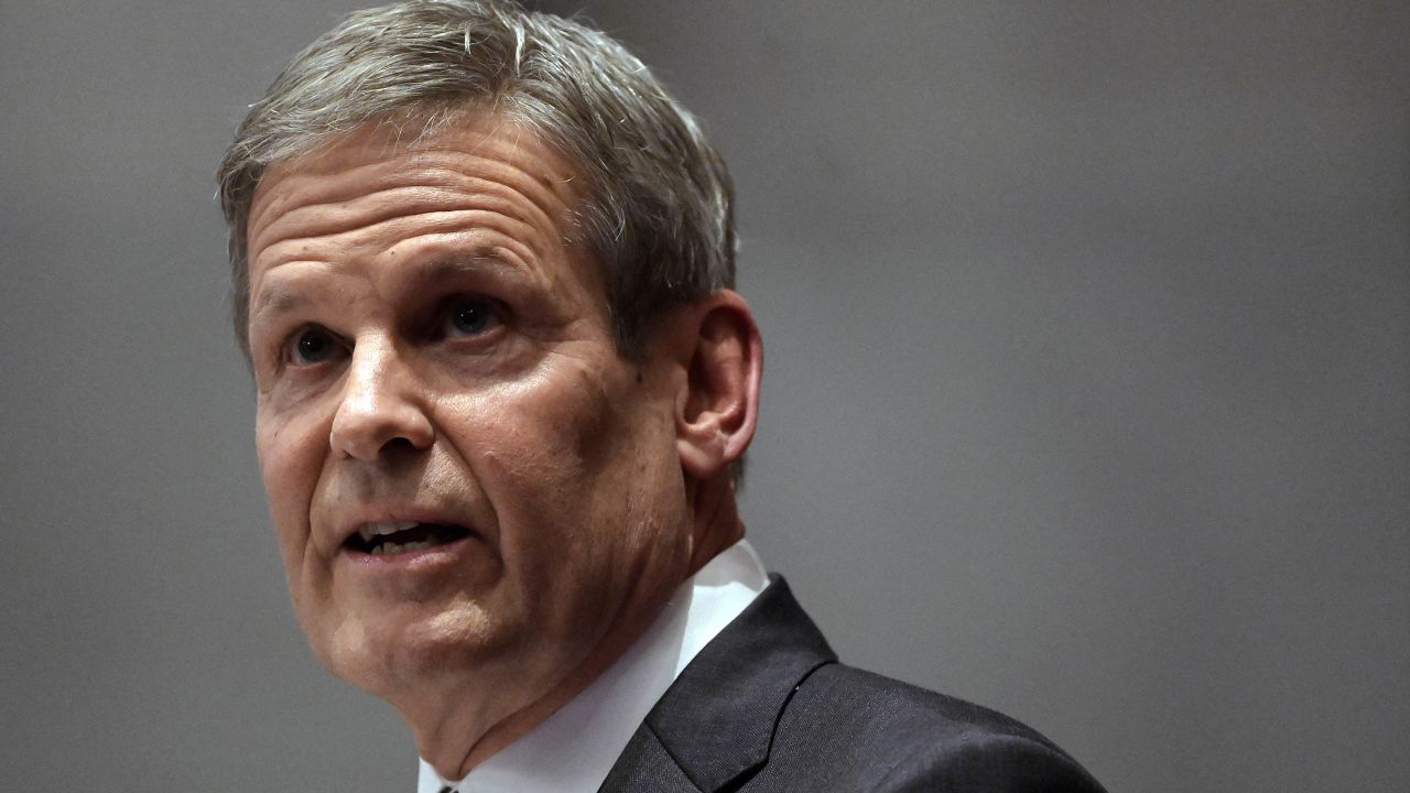 Tennessee Gov. Bill Lee delivers his State of the State Address in the House Chamber, February 6, 2023, in Nashville.