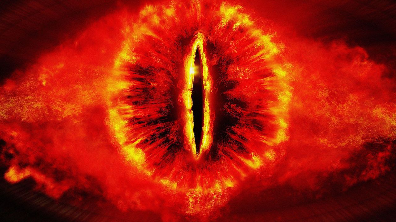 The Eye of Sauron glows in the 2001 film "The Lord of the Rings: The Fellowship of the Ring."