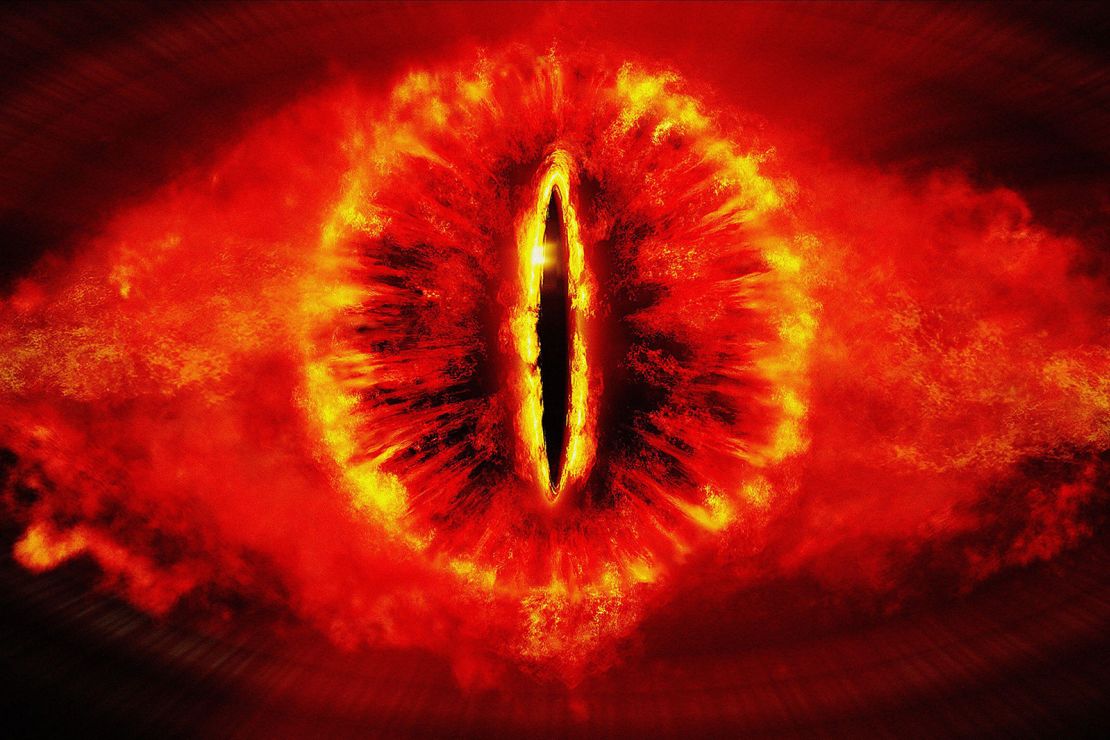 The Eye of Sauron glows in the 2001 film "The Lord of the Rings: The Fellowship of the Ring."