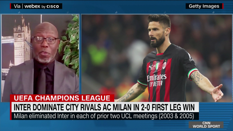 Inter dominate city rivals AC Milan in 2-0 first leg win | CNN