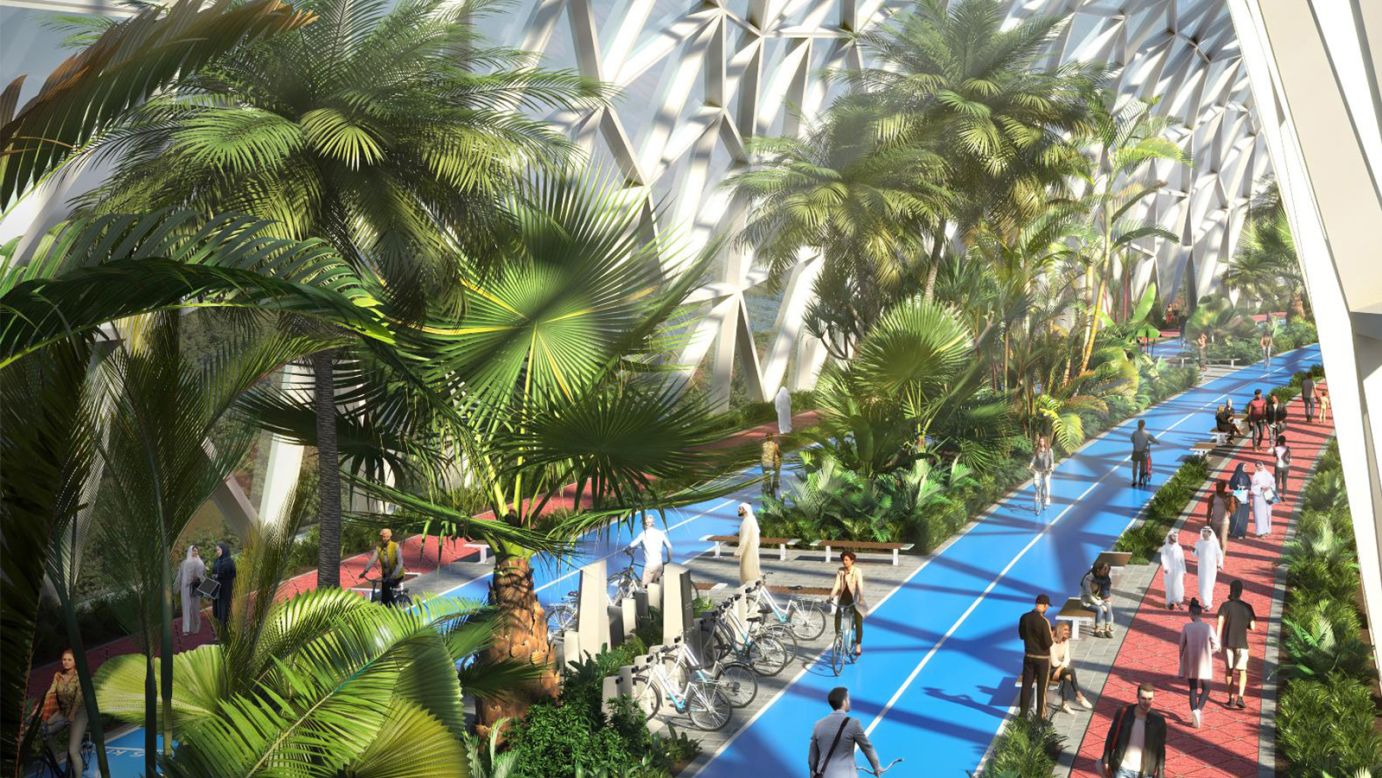 If built, the project, known as "The Loop," would provide a car-free, climate-controlled "green corridor" for residents to walk, cycle, or run around the city.
