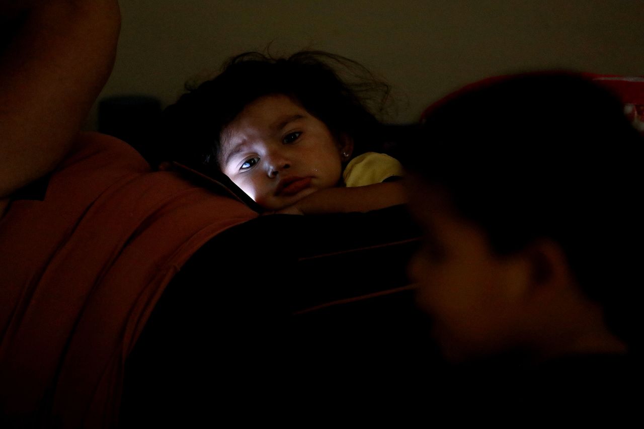 Wendy Velasquez and her 21-month-old daughter. Starley Dominguez Velasquez, have been living for five months at the Albergue del Desierto migrant shelter in Mexicali. They came from Honduras to apply for asylum in the United States.