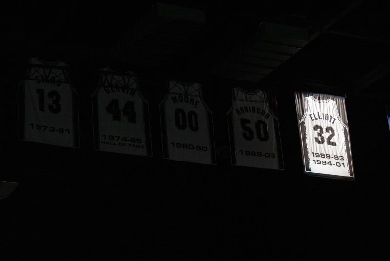 San antonio spurs retired hot sale numbers