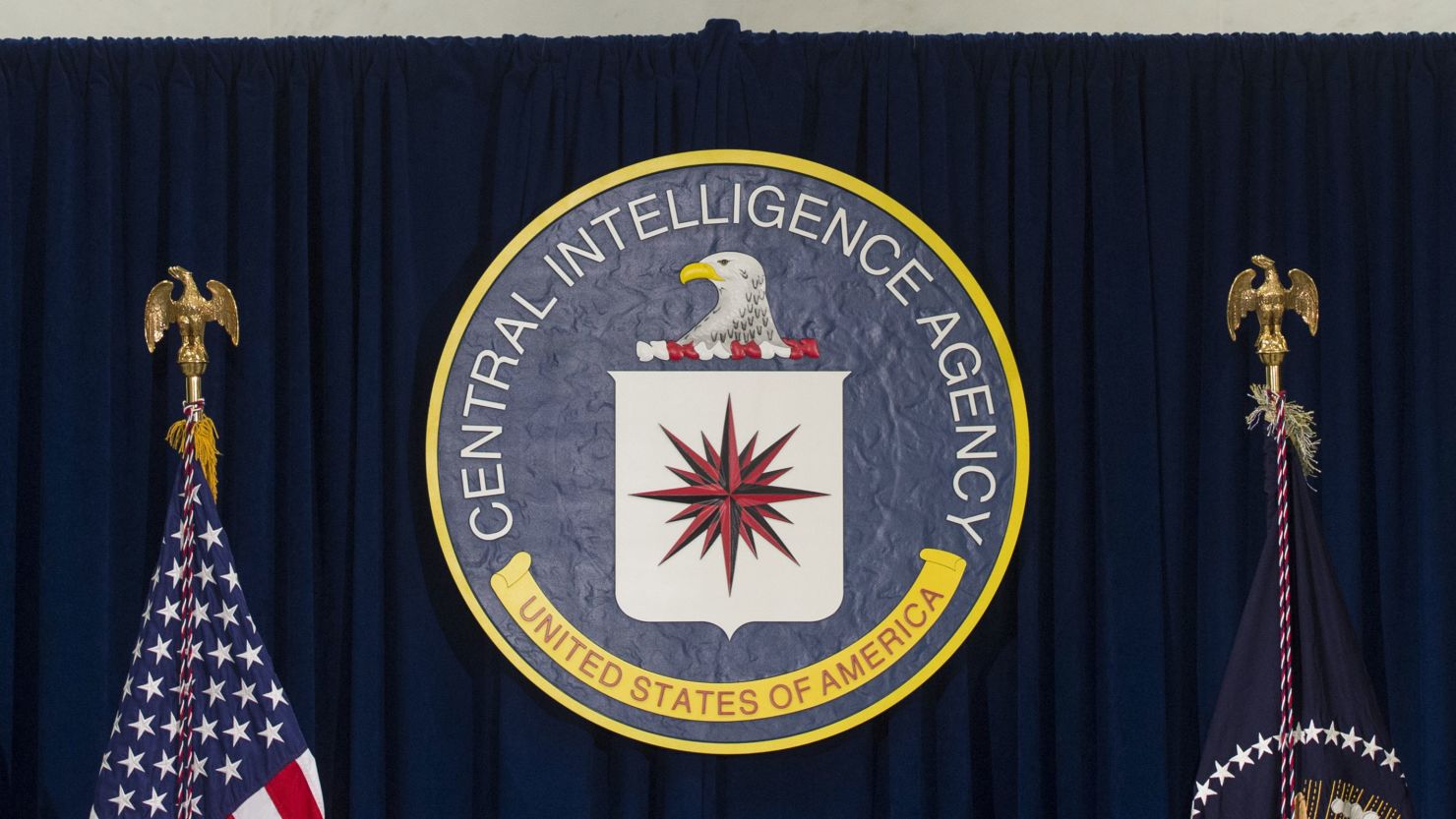 The seal of the Central Intelligence Agency is seen at CIA Headquarters in Langley, Virginia, April 13, 2016.
