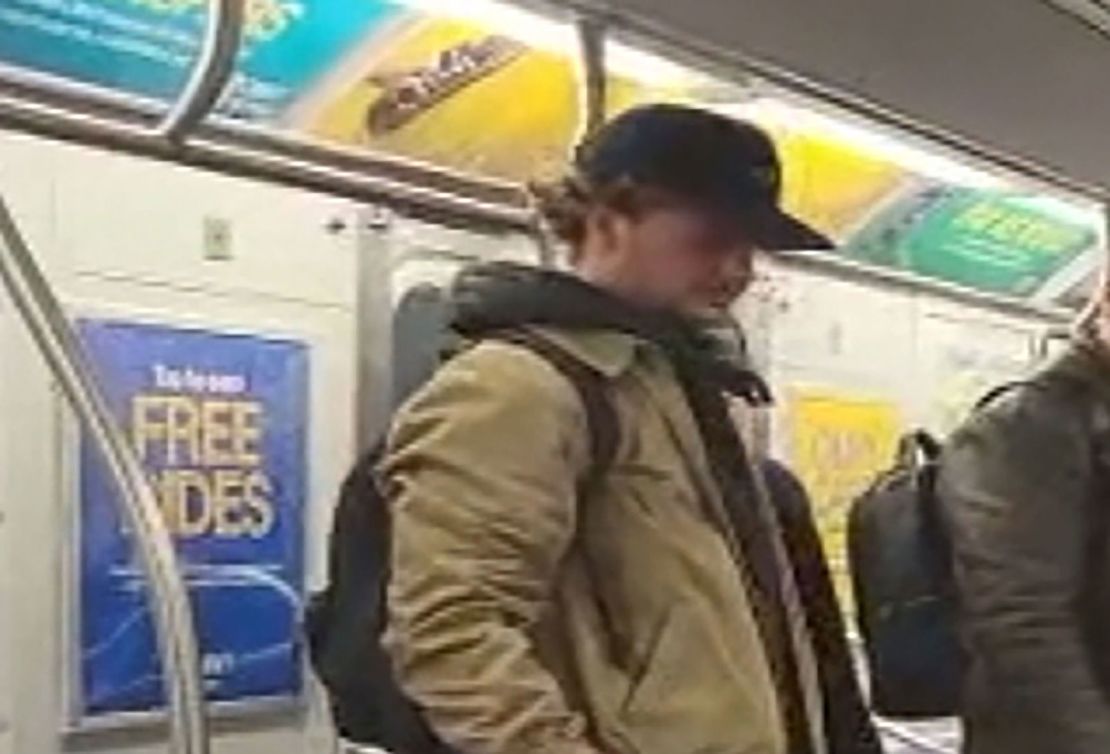 Daniel Penny, as seen in a still image from a video taken by a rider on the New York subway car before the Marine veteran put Jordan Neely in a chokehold.