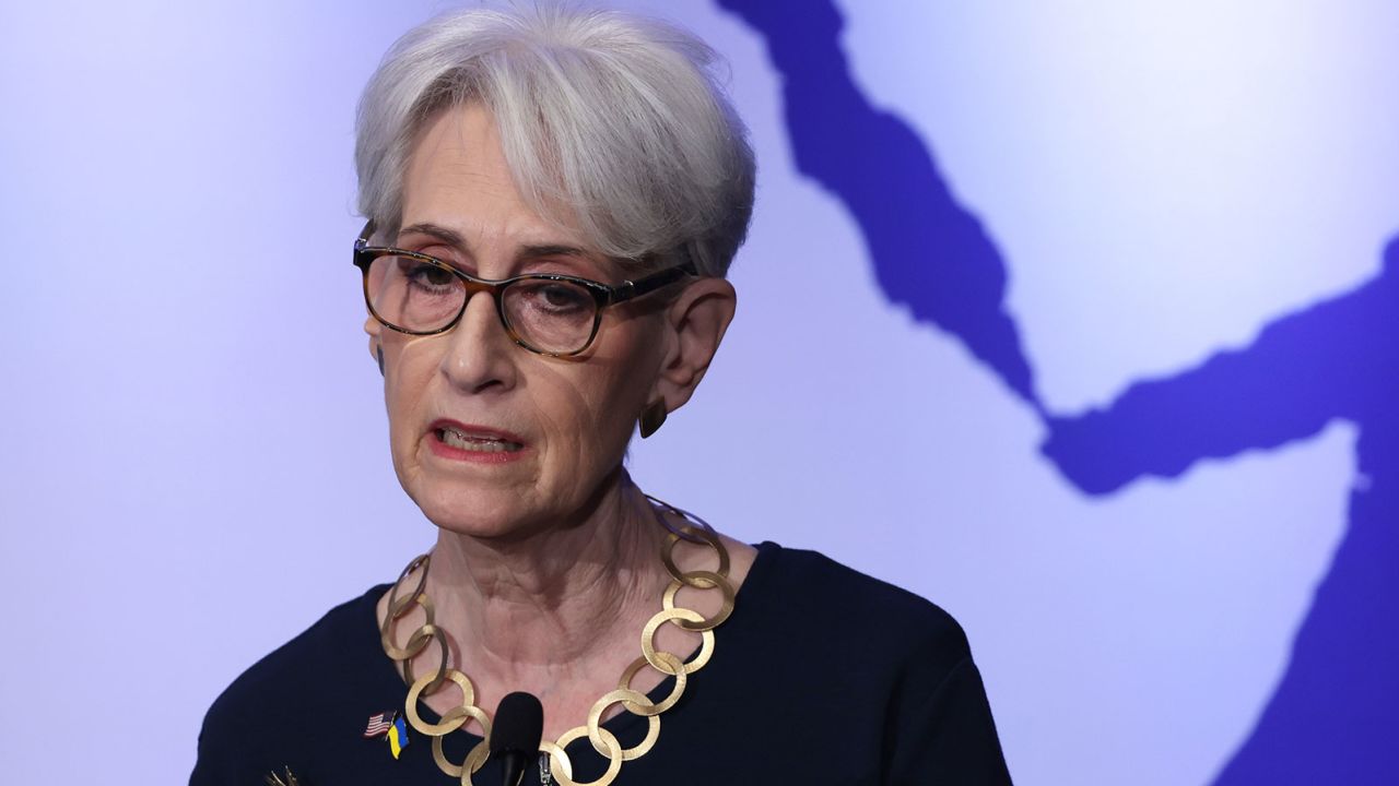 Deputy US Secretary of State Wendy Sherman speaks at the United States Institute of Peace on February 24, 2023, in Washington, DC. 