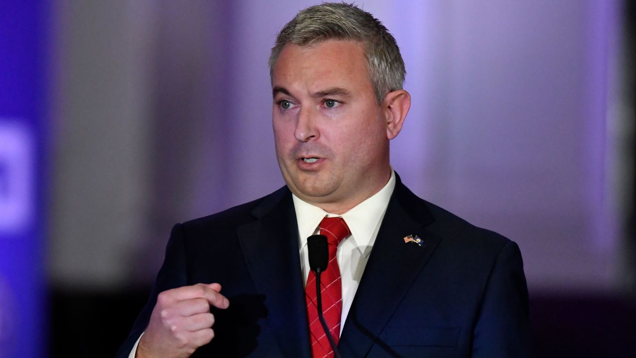 Kentucky Agriculture Commissioner Ryan Quarles participates in a GOP primary debate in Louisville on March 7, 2023.