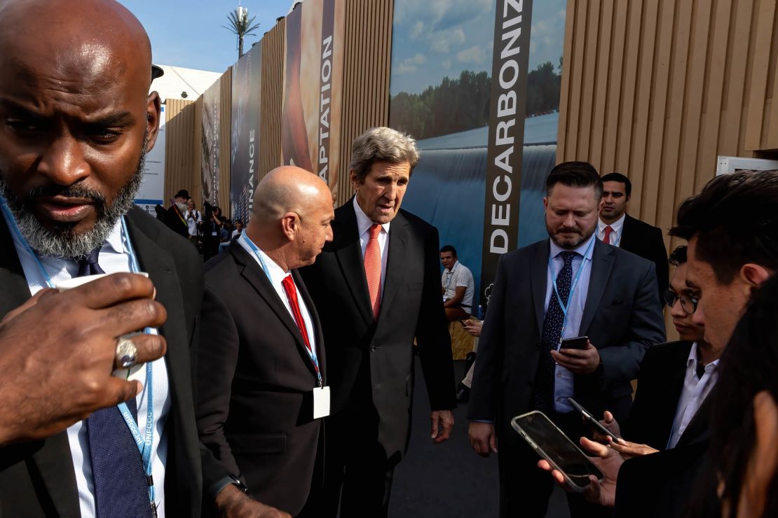 Kerry at the COP27 UN climate summit in Sharm El-Sheikh, Egypt, in November 2022.