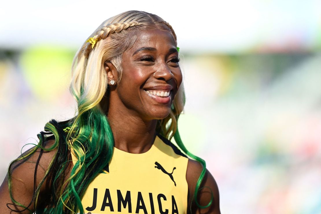 Fraser-Pryce, seen competing at the World Athletics Championships  in Eugene, Oregon, last year, is regarded as one of the greatest sprinters ever. 