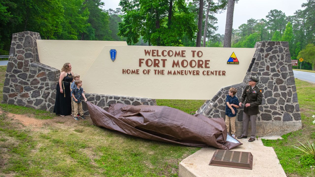 Fort Benning, a massive US Army training base near Columbus, Georgia, was renamed Fort Moore on Thursday.