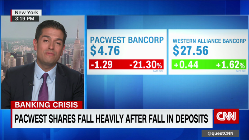 PacWest shares fall heavily after fall in deposits | CNN Business