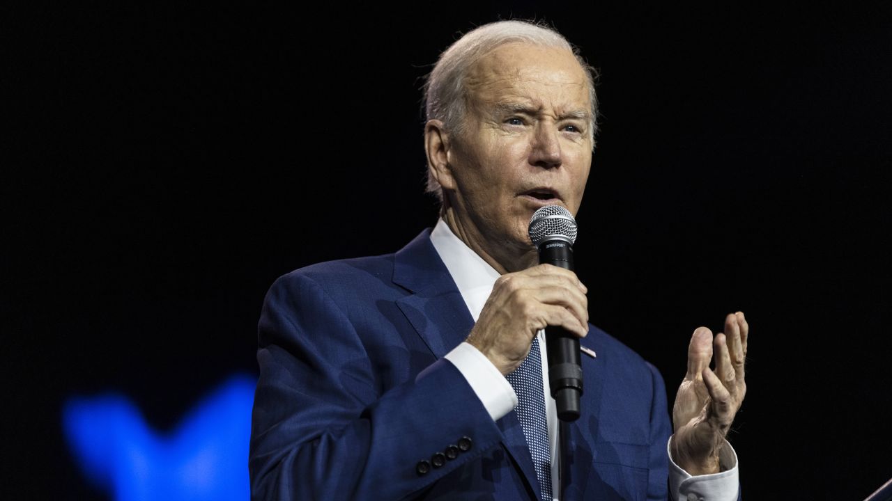 US President Joe Biden speaks during an event at SUNY Westchester Community College in Valhalla, New York, US, on Wednesday, May 10, 2023. 