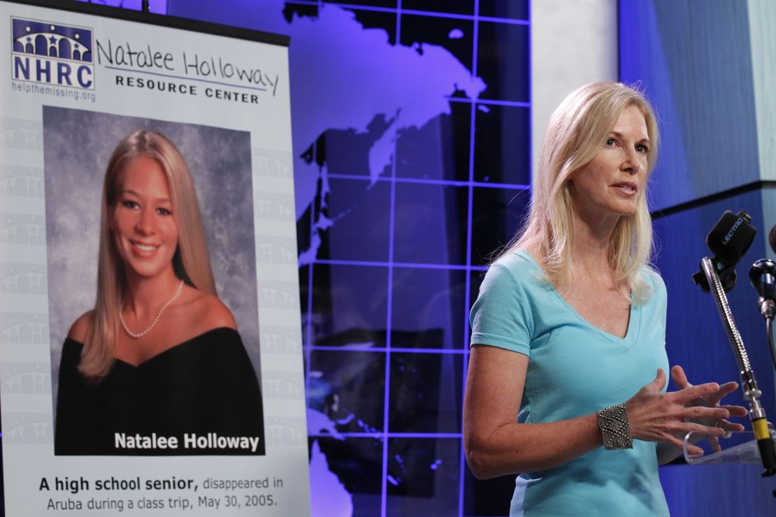 Beth Holloway speaks June 8, 2010, at the opening of the Natalee Holloway Resource Center at the National Museum of Crime & Punishment in Washington, DC.
