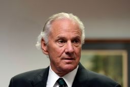 Gov. Henry McMaster speaks to reporters after Lt. Gov. Pamela Evette signs paperwork to run again on a ticket with the governor on Wednesday, July 27, 2022, in Columbia, S.C. McMaster and Evette are the first candidates to run for office. re-election on a ballot in South Carolina, which previously elected its two top officials separately. (AP Photo/Meg Kinnard)