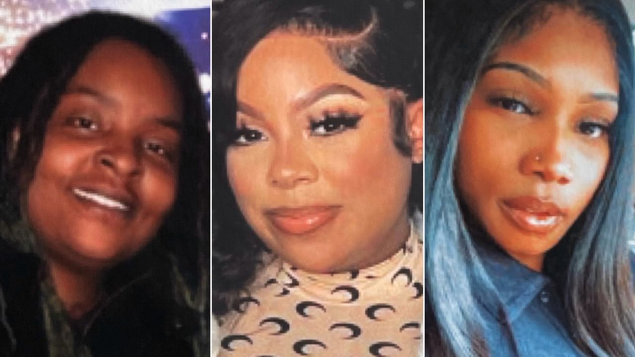 The deceased victims who are identified as Iyana Hutton, Nenah Davis and Destiny Sims are seen in images released by the LAPD. 