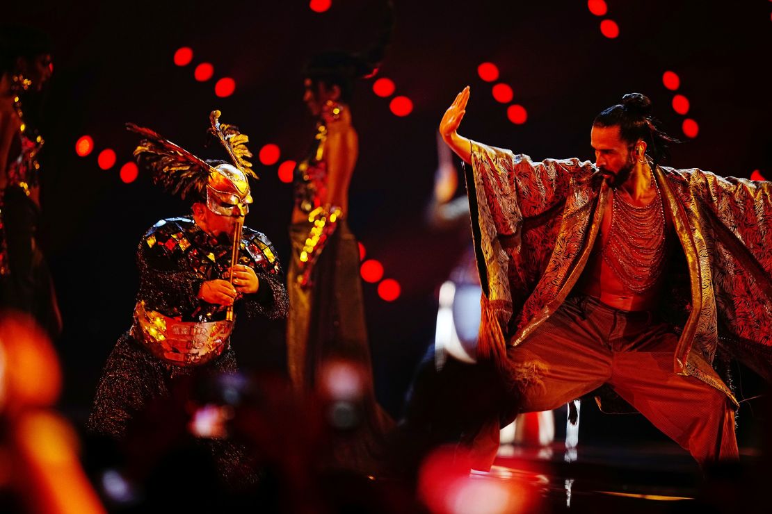 Moldova entrant Pasha Parfeni performing in the grand final.