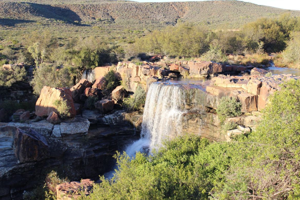<strong>Splash down:</strong> After heavy rains, the Nieuwoudtville Waterfall springs into life. Measuring 90 meters, the waterfall cascades down the Doring River, leaving visitors with a "spectacular sight."