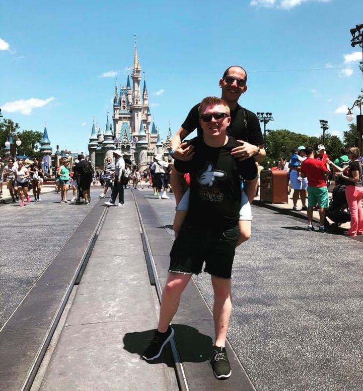 <strong>Surprise trip:</strong> For Hunter's birthday, John surprised him with a trip to Disney World in Florida.