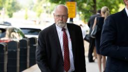 In this May 2022 photo, John Durham, who then-United States Attorney General William Barr appointed in 2019 after the release of the Mueller report to probe the origins of the Trump-Russia investigation, arrives at federal court in Washington, DC. 