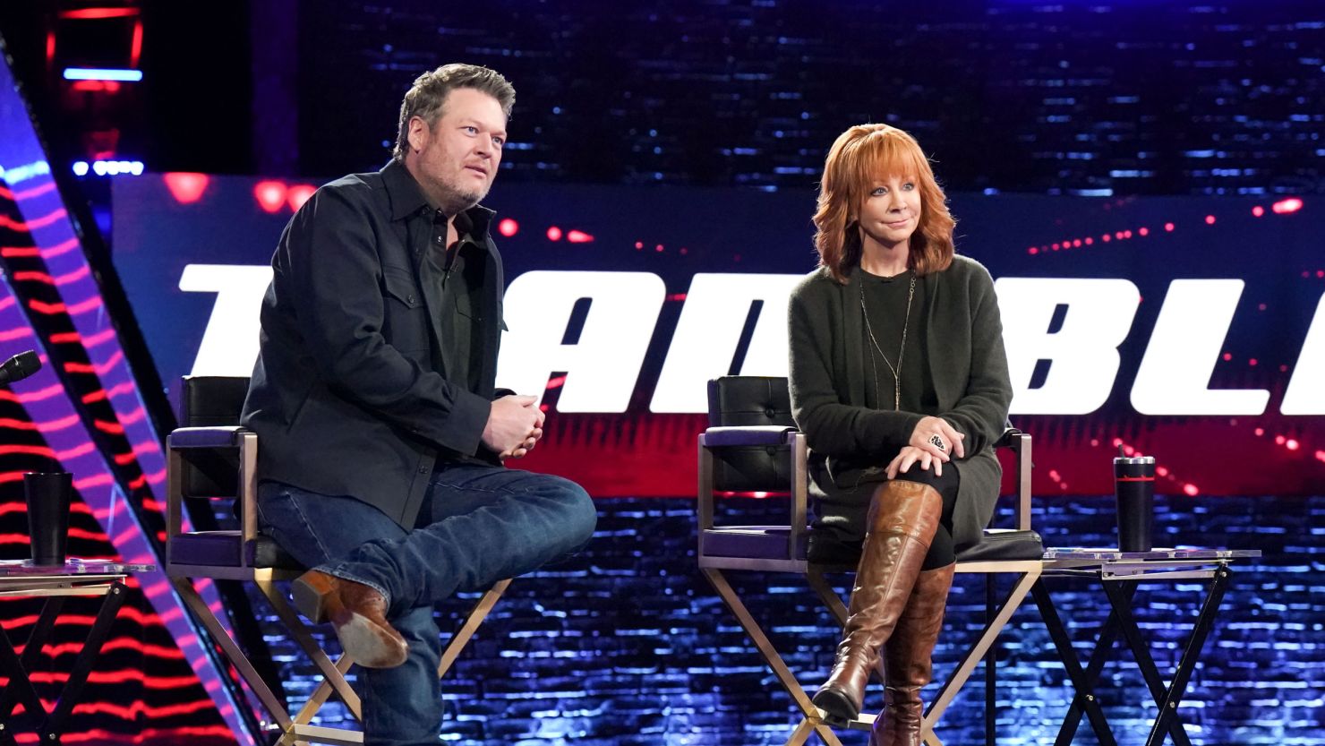 (From left) Blake Shelton and Reba McEntire on 'The Voice.' 