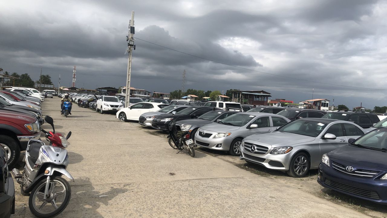 Fifa Park car lot in Cotonou, Benin.