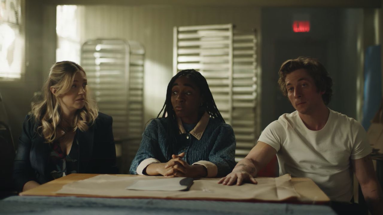 (From left) Abby Elliot, Ayo Edebiri and Jeremy Allen White in Season 2 of 'The Bear.' 