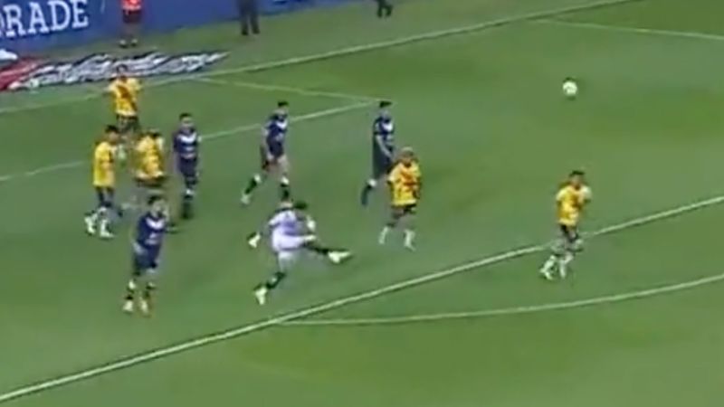 NextImg:Goalkeeper scores from inside his own penalty area in wild ending to Mexican soccer match | CNN