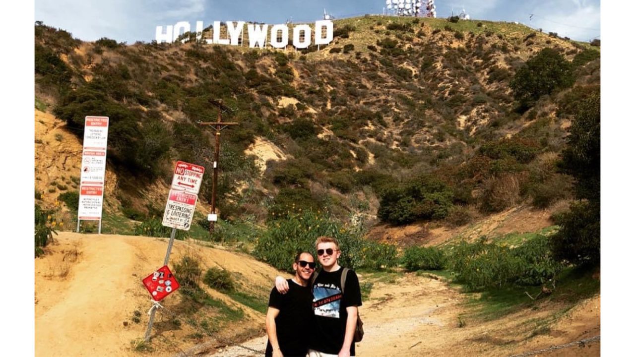 Here's Hunter and John during a meet-up in Los Angeles, California during their long distance period.