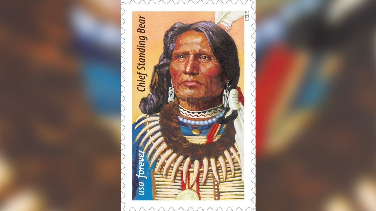 A new USPS stamp issued on May 12 honors Native American civil rights leader Chief Standing Bear.