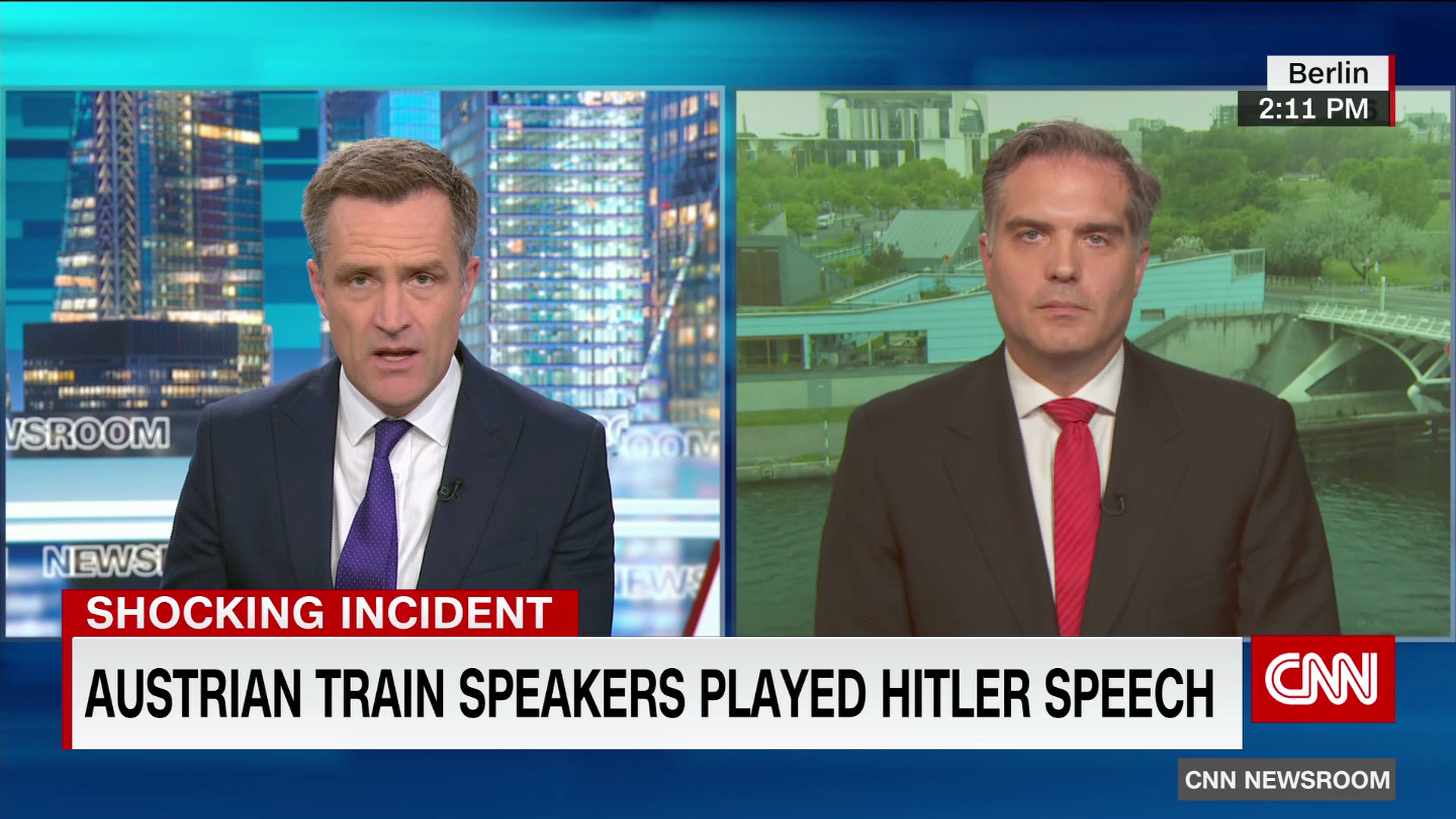 Passengers on a train in Austria left shocked after Hitler speech played over loudspeakers