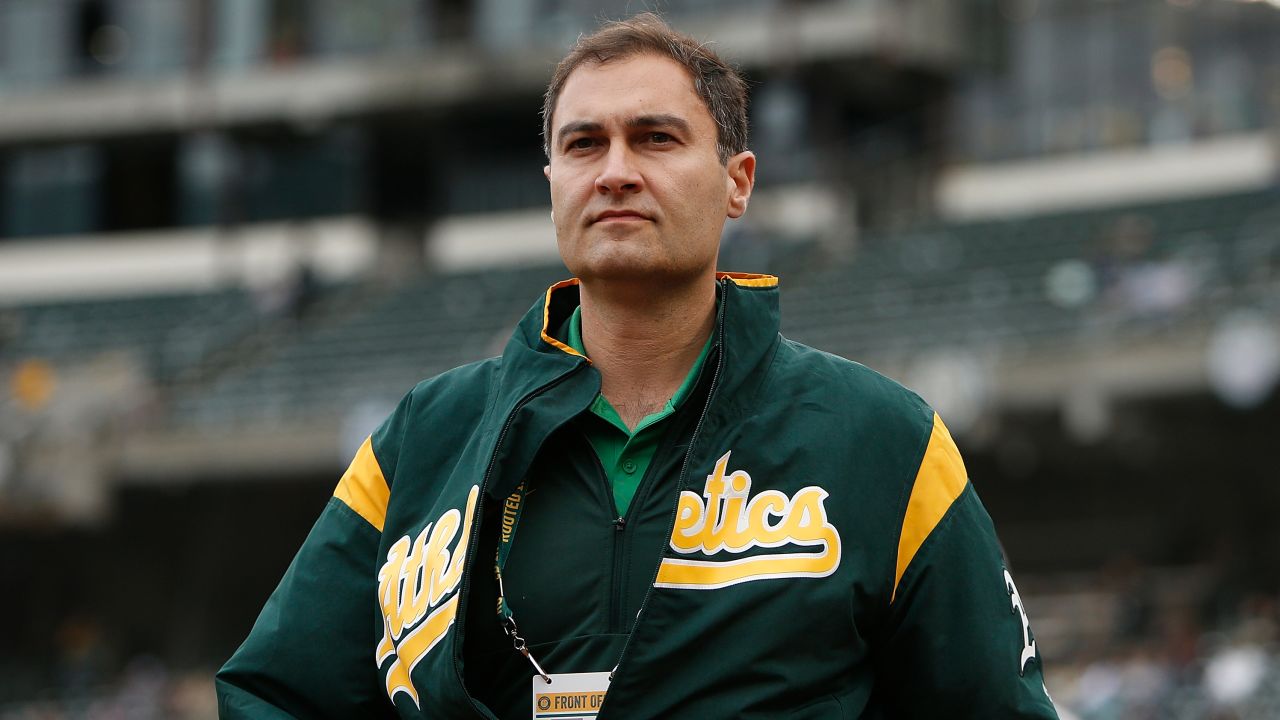 Athletics president Dave Kaval attends a game against the Seattle Mariners in June 2019.