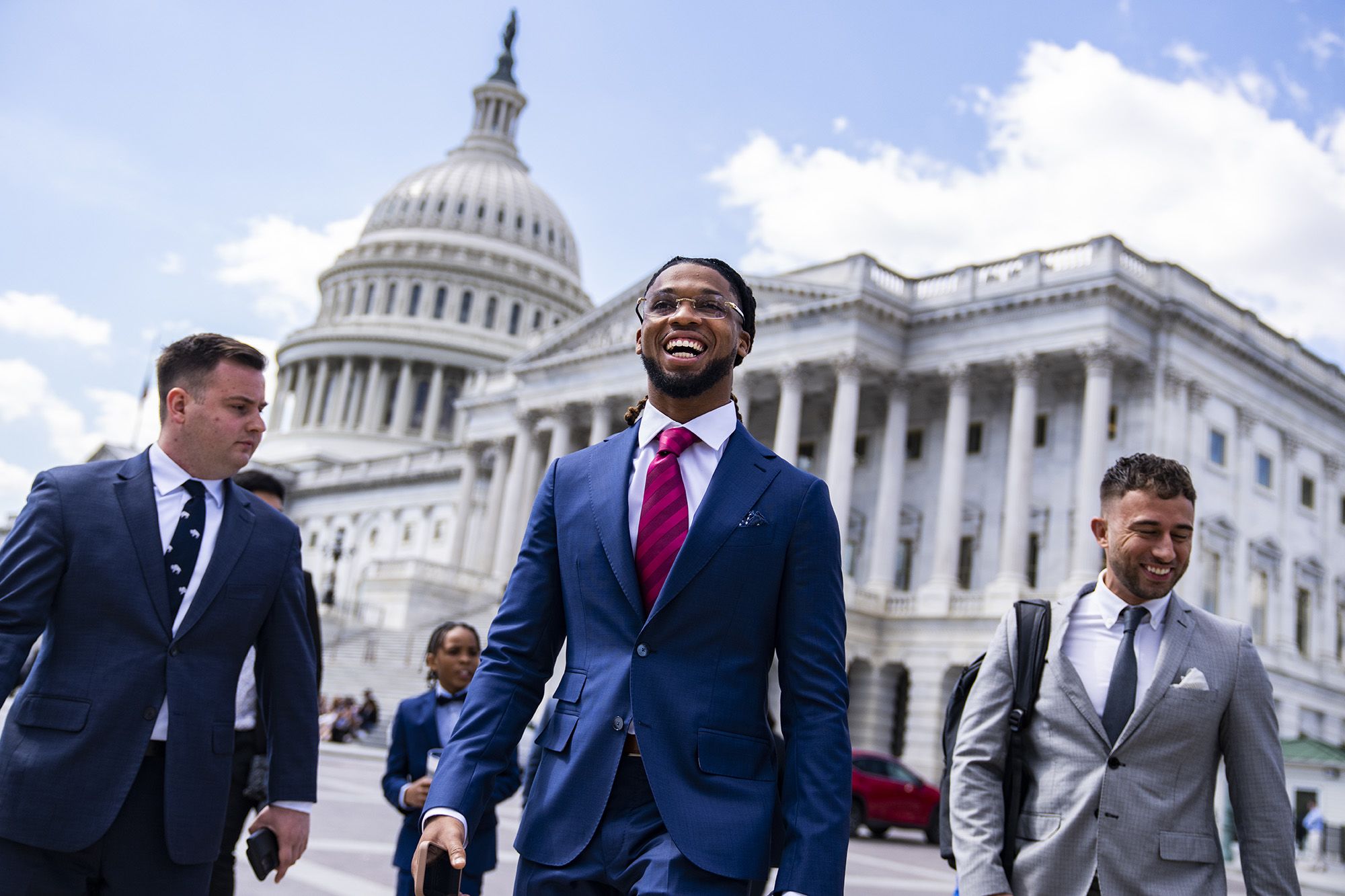 Buffalo Bills player Damar Hamlin hits Capitol Hill to tout CPR