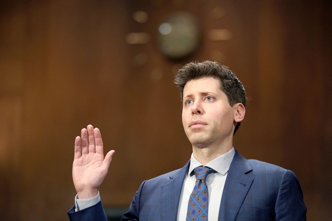 OpenAI CEO Sam Altman testifies before a Senate Judiciary Privacy, Technology & the Law Subcommittee hearing titled 'Oversight of A.I.: Rules for Artificial Intelligence' on Capitol Hill in Washington, U.S., May 16, 2023.  