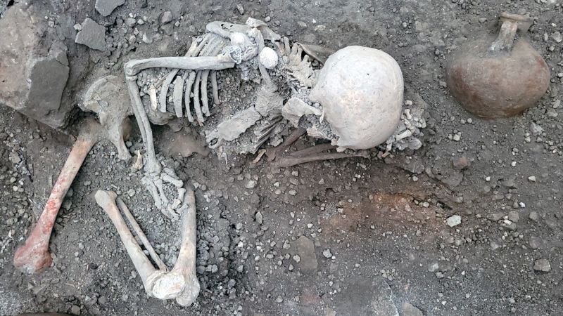 Archaeologists have revealed two new victims of the earthquake in Pompeii