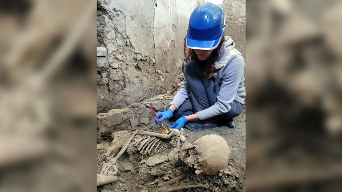 Archaeologists working at Pompeii found two new victims, believed to have been killed in an earthquake.