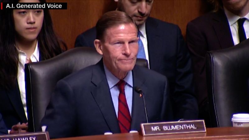 Video: Sen. Blumenthal uses AI-generated remarks in hearing on artificial intelligence