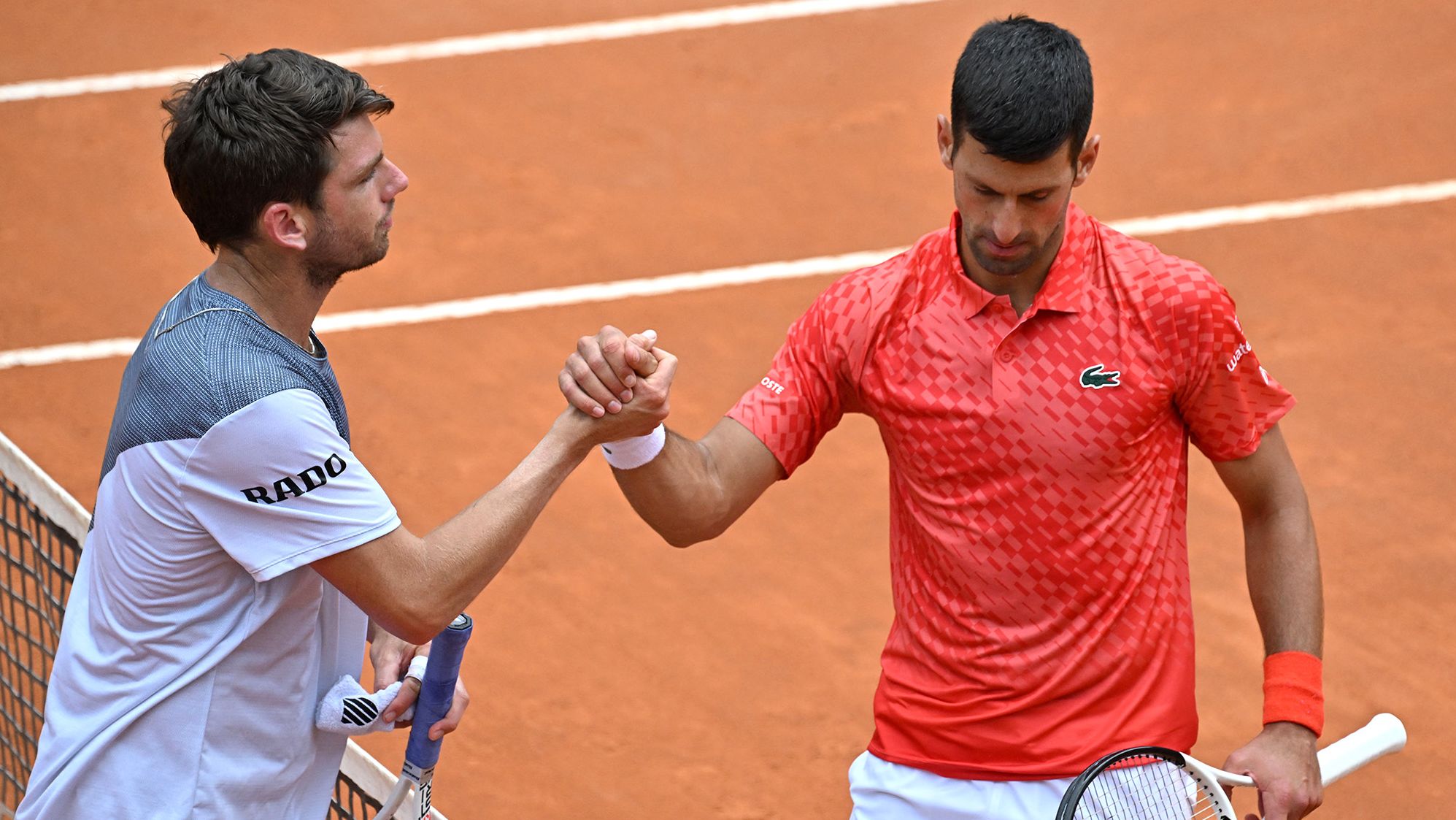 Djokovic was unhappy with Norrie throughout the match.