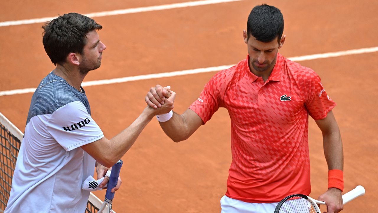 Djokovic ei olnud Norriega rahul kogu matši vältel.