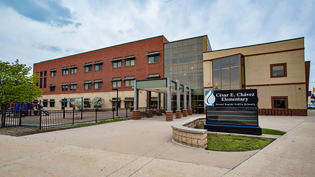 The Cesar E. Chavez Elementary School in Grand Rapids, Michigan.